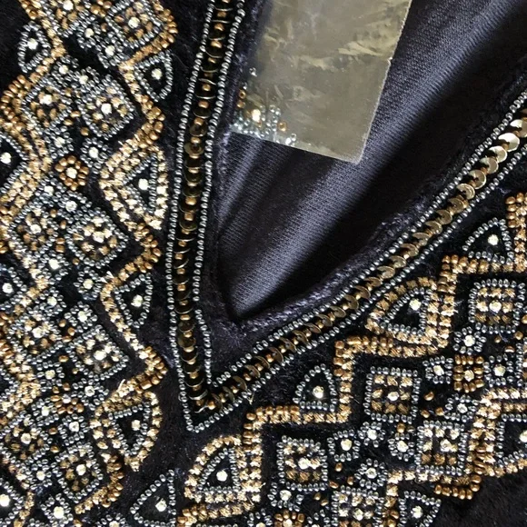 Soft Surroundings blue velvet tunic - Picture 2 of 16